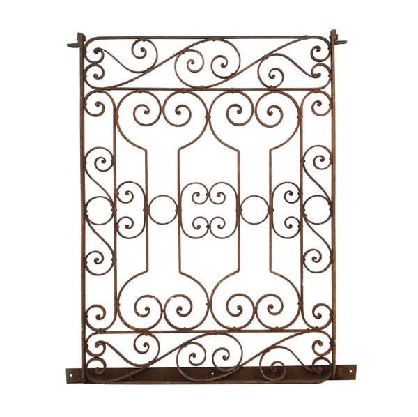 Reclaimed 43 in. H Curled Wrought Iron Vertical Fence | Olde Good Things