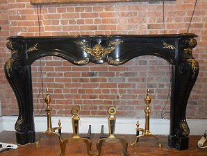 Black French marble mantel