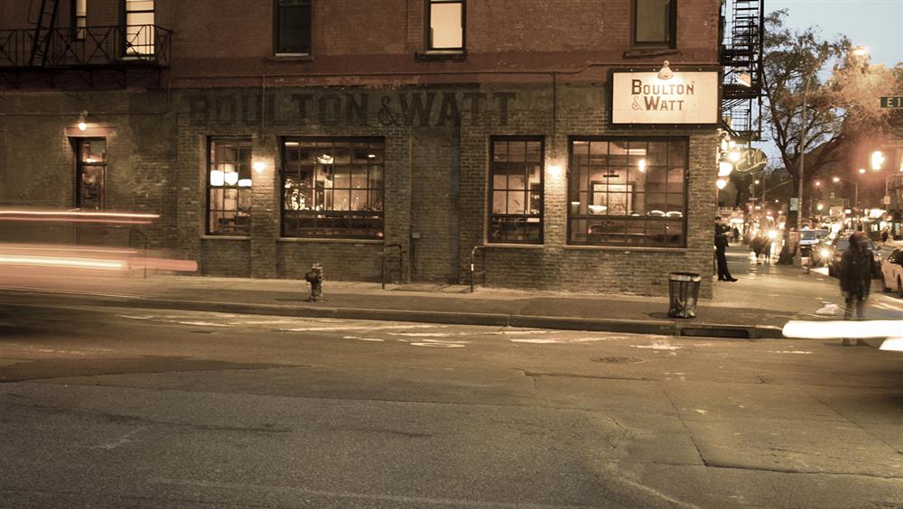 This historic Manhattan building has been home to several industrial businesses over the decades, but now it is home to a restaurant that honors and beautifies the industrial era – Boulton & Watt.