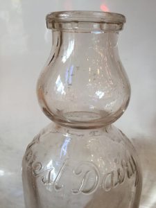 Clear milk bottles are available also