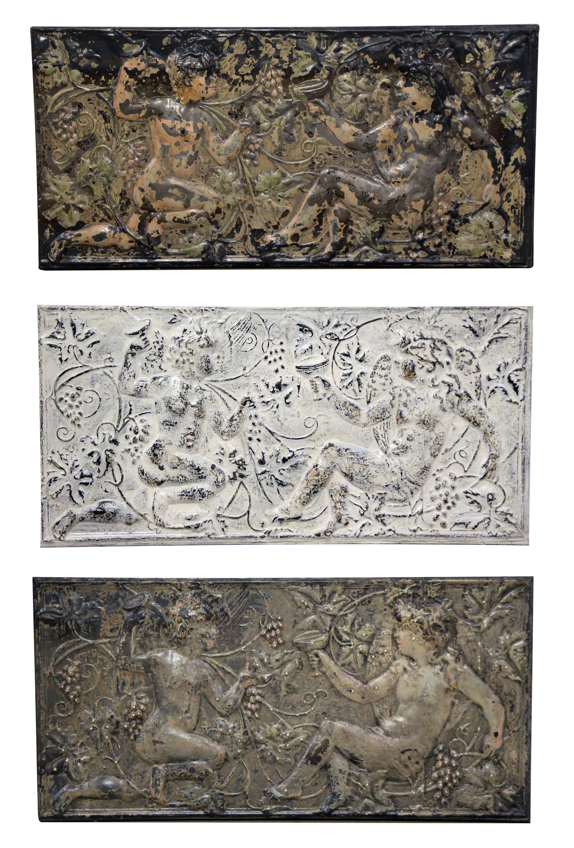Here you see cherubic figural panels finished and ready for purchase