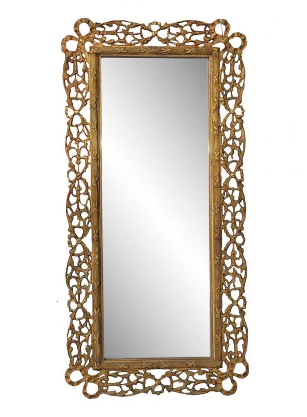 Ornate Bronze Mirror from France