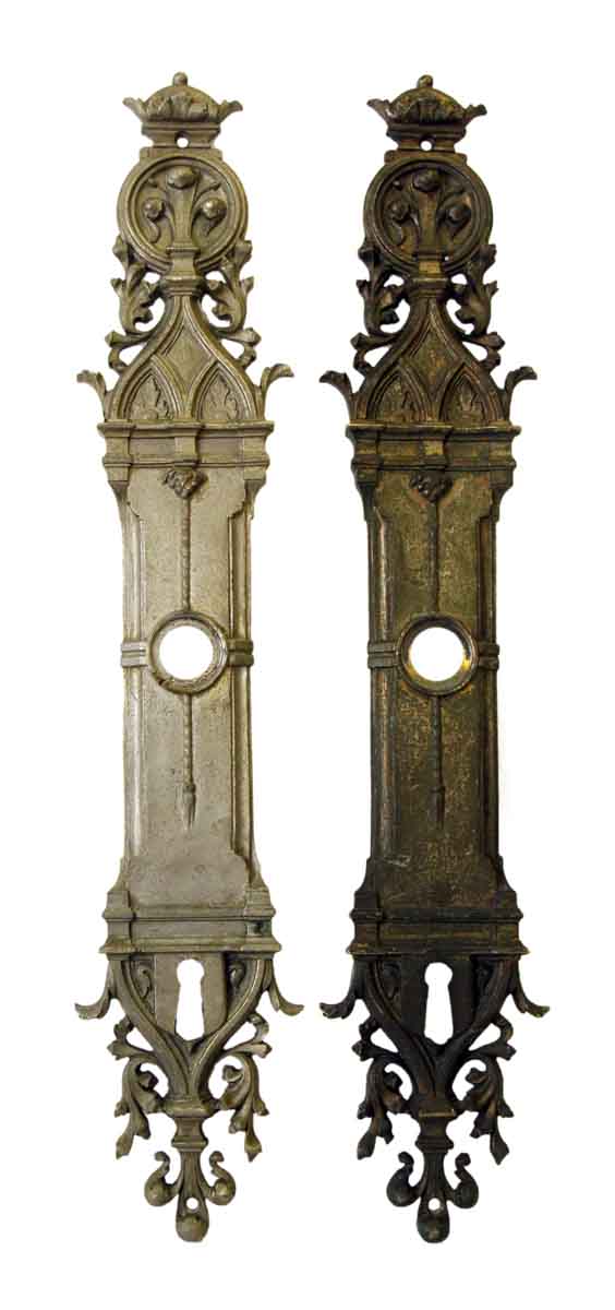 Nickel Over Brass Plates with Gothic Design