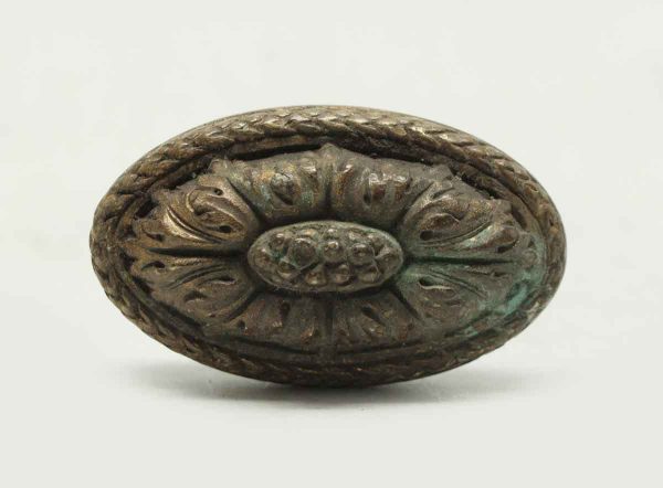 Bronze Oval Floral Doorknob