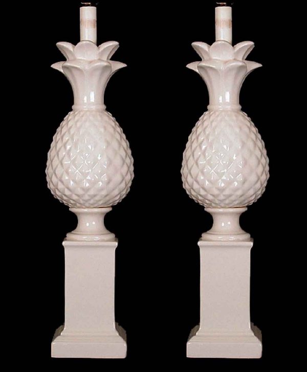 Pair of French Neo Classical Porcelain Lamps