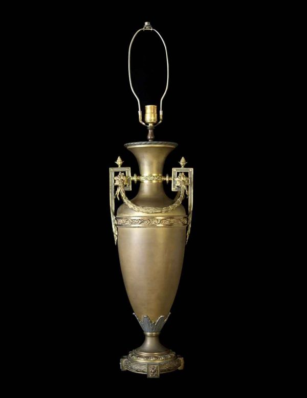 French Bronze Urn Lamps