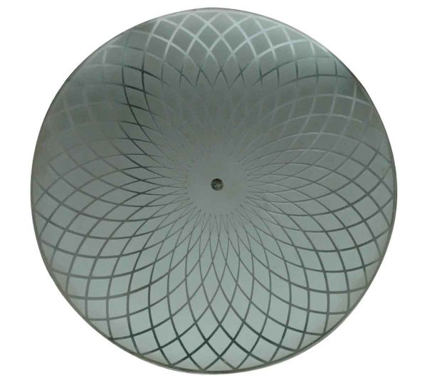 Art Deco Dish Light Fixture Glass