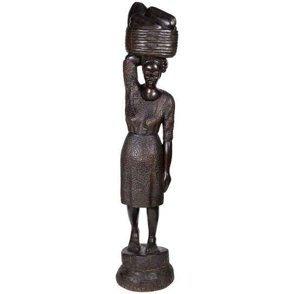 Carved Wood Statue from Haiti
