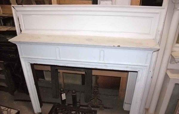 Walnut Mantel with White Paint