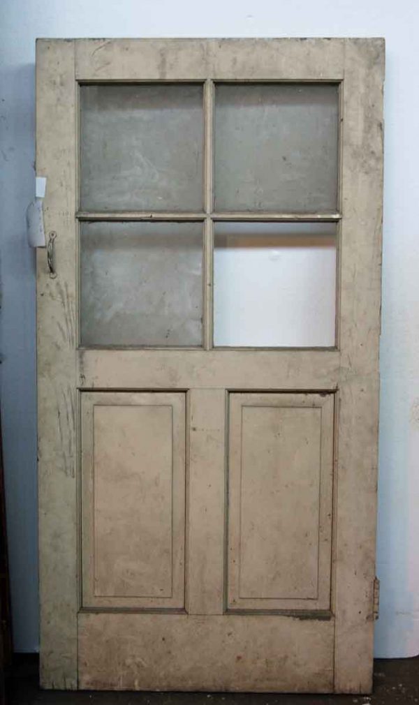 Small Glass & Two Panel Entry Door