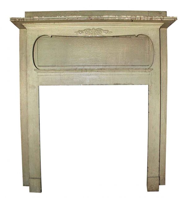 Victorian Mantel with Crackled Green Paint