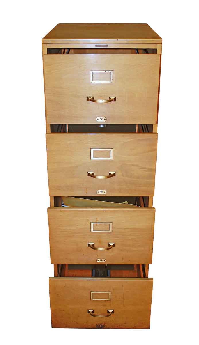 Mid Century Maple File Cabinets