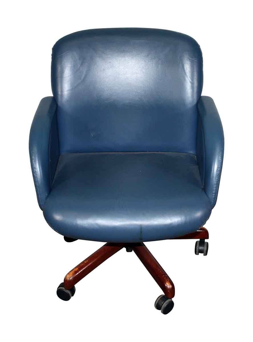 Blue Vinyl Office Chair