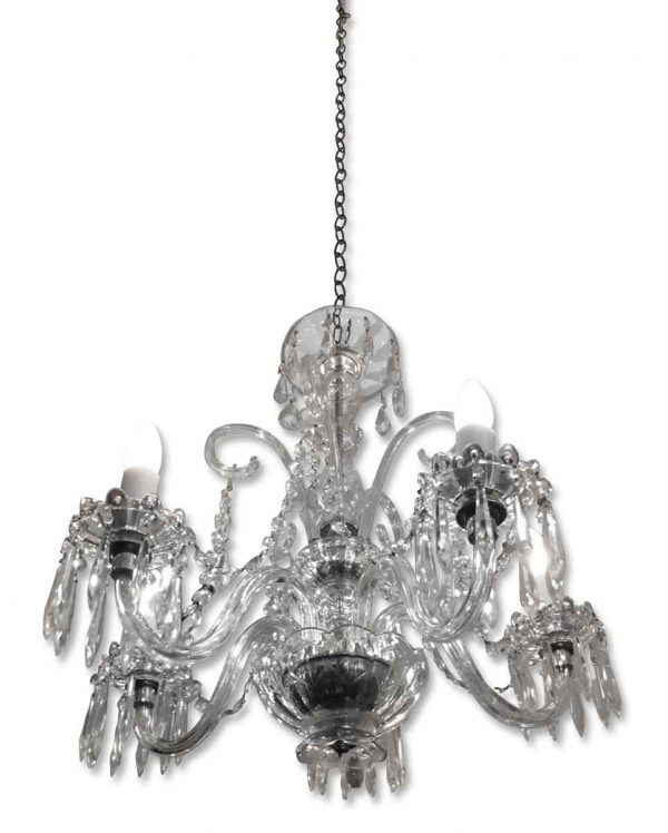 Crystal Chandelier with Glass Arms