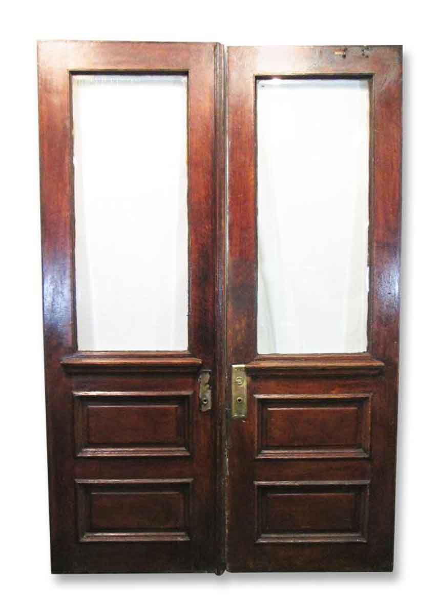 Beveled Glass Double Entry Doors