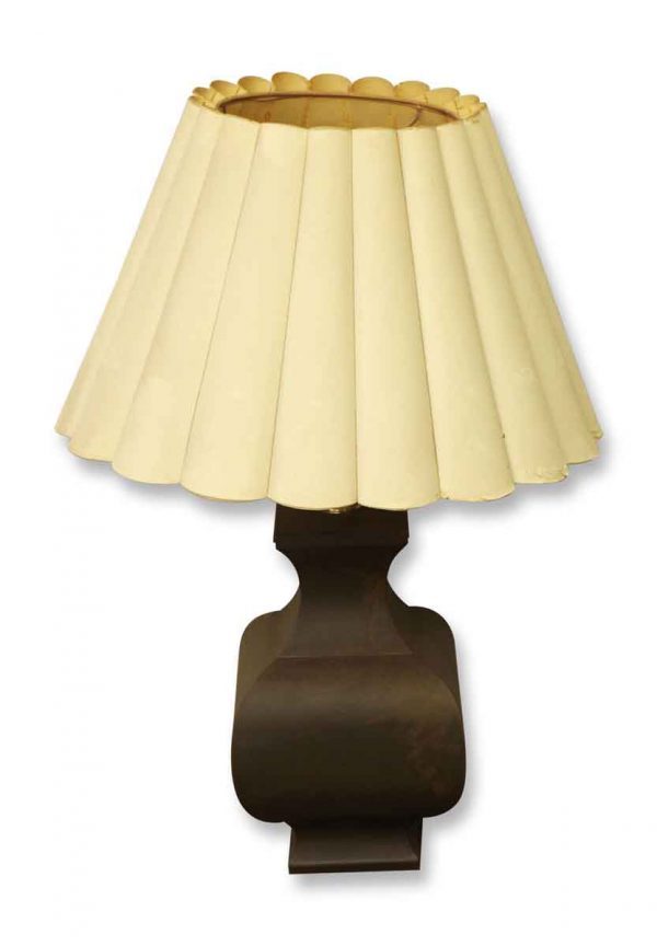 Brown Lamp with White Shade