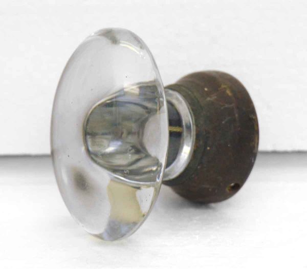 Glass Oval Knob with Rare Fixed Base