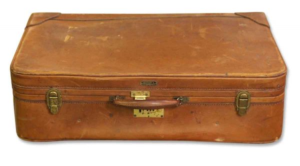 Weathered Leather Suit Case