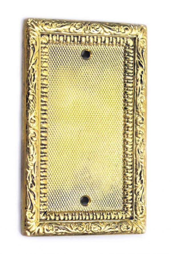 Gold Colored Ornate Blank Switch Cover