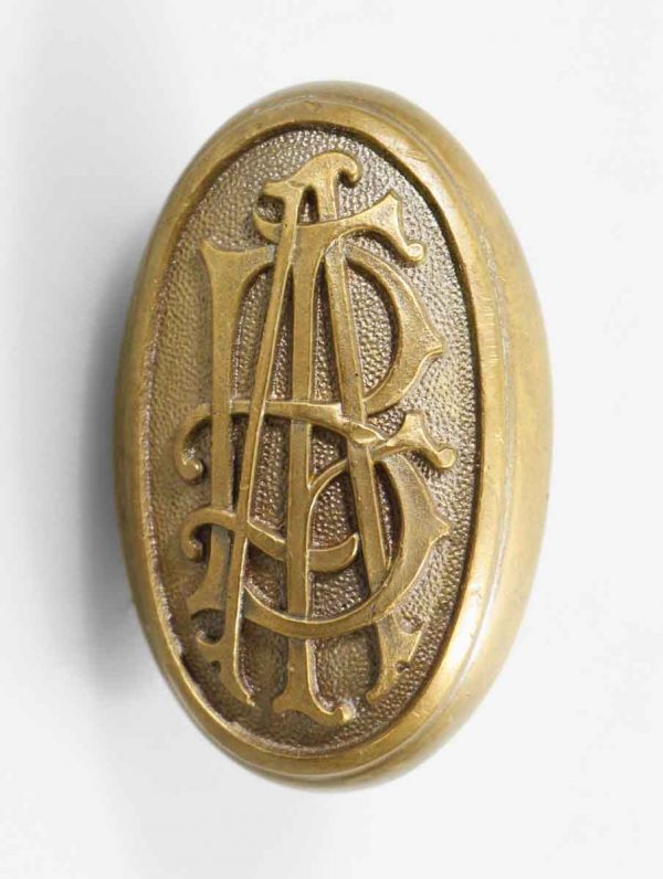 Oval Bronze Eba European American Bank Emblematic Knob