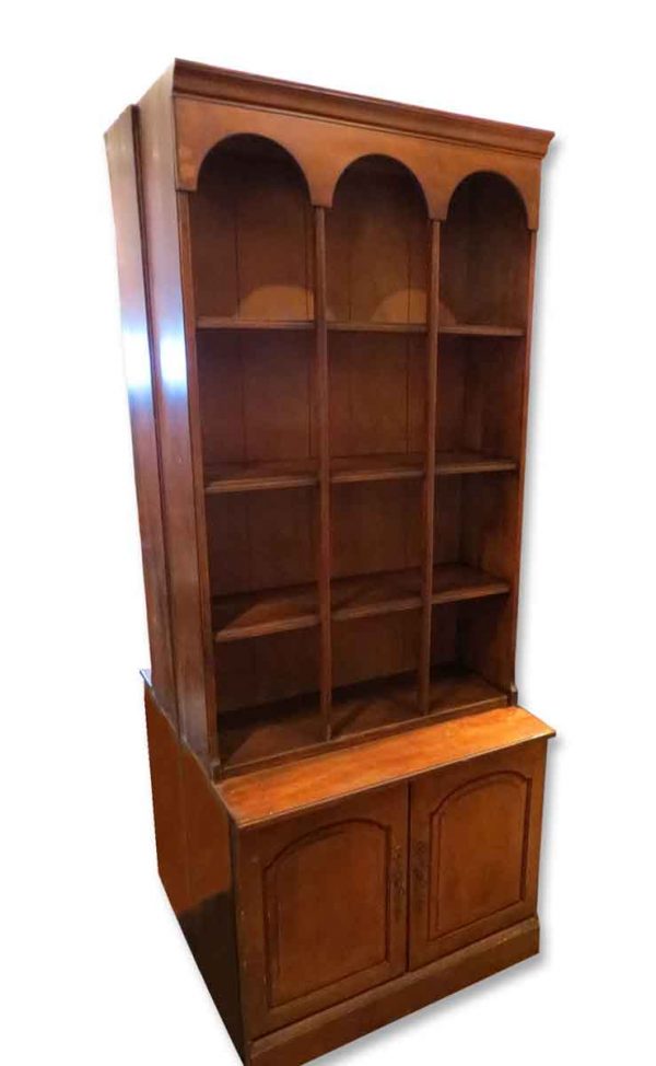Walnut Arched Bookcase