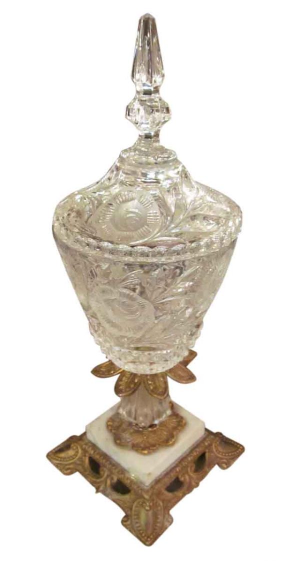 Crystal Vase with Ornate Base