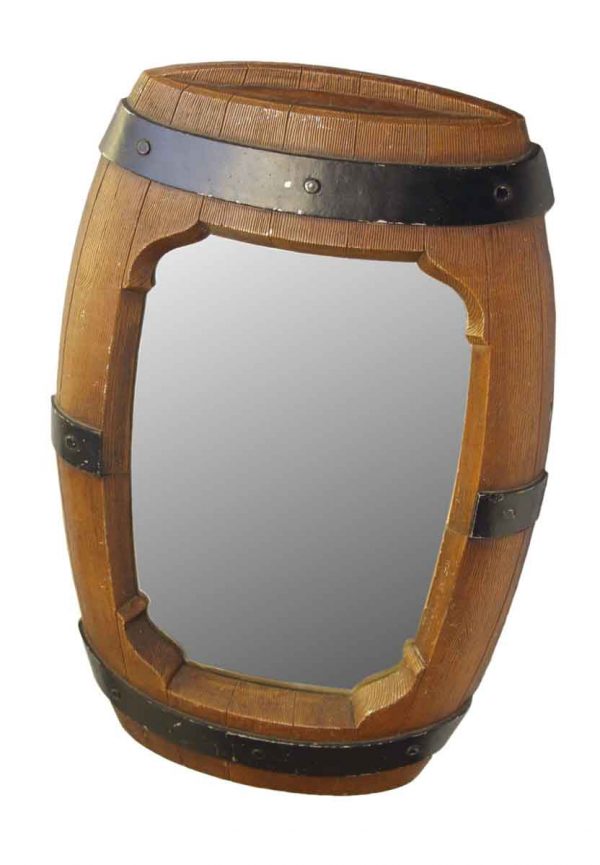Faux Barrel Framed Mirror