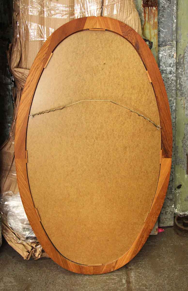 Mid Century Oval Wooden Framed Mirror | Olde Good Things