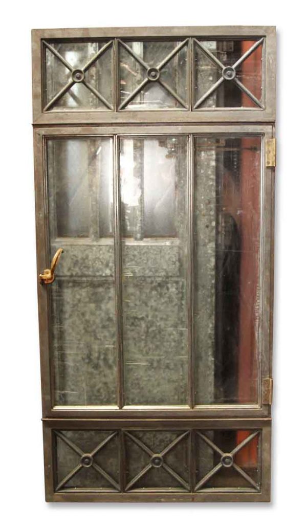 Early 20th Century Cast Iron Window with Glass Panels