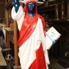 White & Blue Painted Statue of Liberty