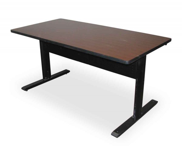 Folding Computer Table with Metal Legs