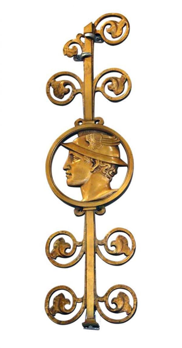 Pair of Bronze Balustrades of Greek God Mercury