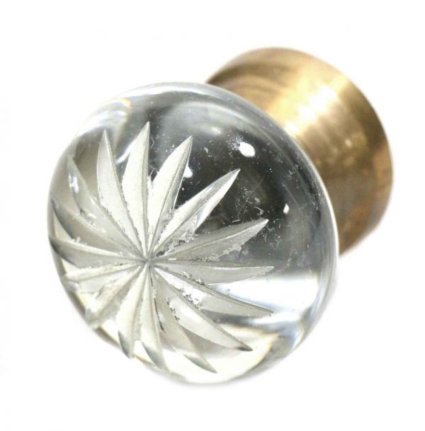 Etched Glass Knob Fixed Base