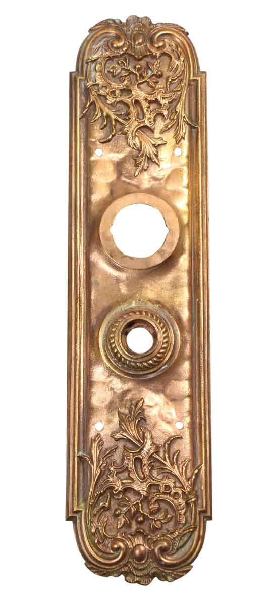 Art Nouveau Bronze Highly Detailed Ornate Entry Door Plate