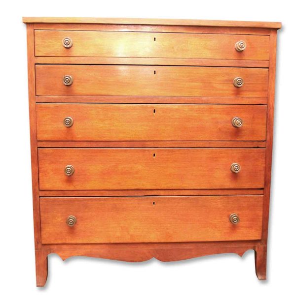 Hepplewhite Walnut Wooden Chest of Drawers from 1800s