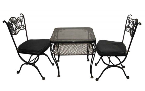 Vintage Black Iron Patio Set