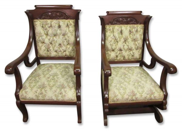 Carved Walnut 19th Century Chairs