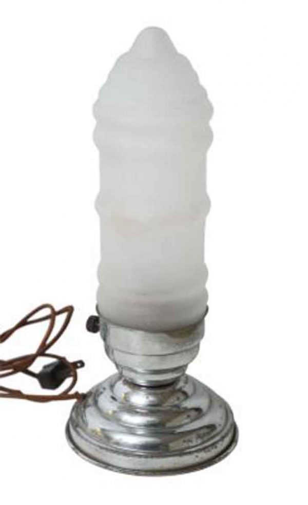 1950s Vanity Lamp with White Glass Shade