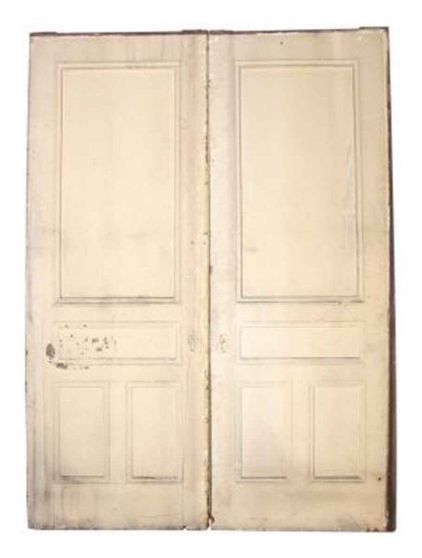 Large Eastlake Pocket Doors with Half Glass Panel