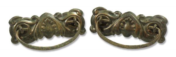 Pair of Victorian Stamped Brass Bail Pulls