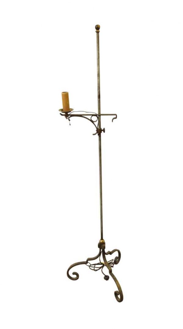 Standing Iron Floor Lamp with Candle Stick