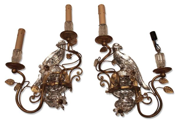 1920s Pair of Gilded Maison Bagues Style Sconces