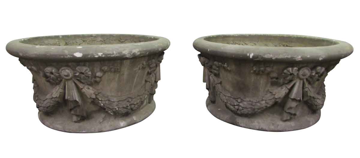 Vintage Cast Cement Urns | Olde Good Things