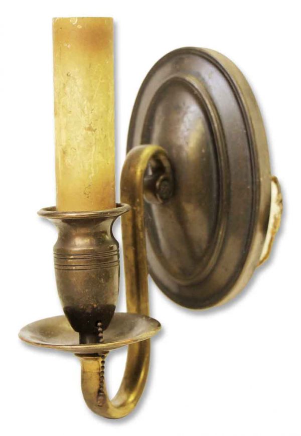 Brass One Arm Colonial Sconce