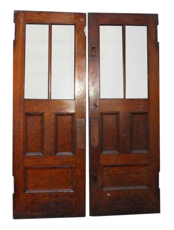 Pair of Doors with Chicken Wire Glass