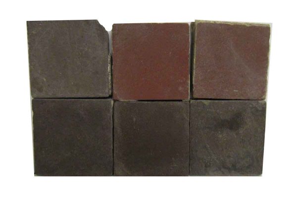 Red & Dark Brown Matted Square Tiles