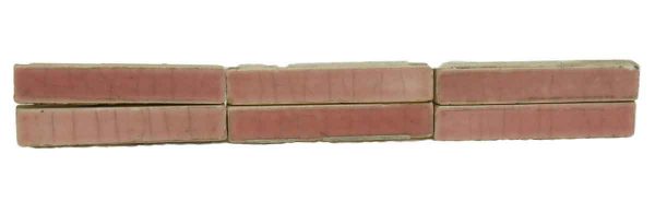 Set of 98 Small Crackled Pink Tiles