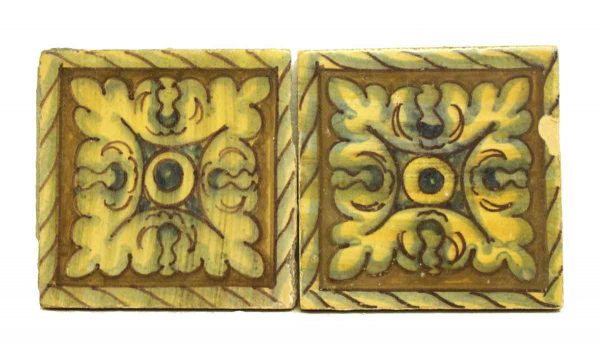 Set of Two Hand Painted Tiles