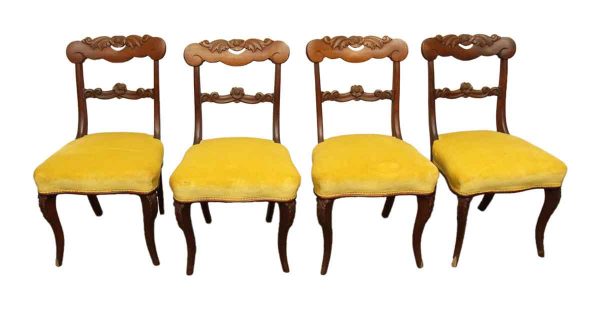 Set of Four Velvet Chairs