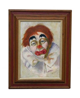 Clown Oil Painting | Olde Good Things